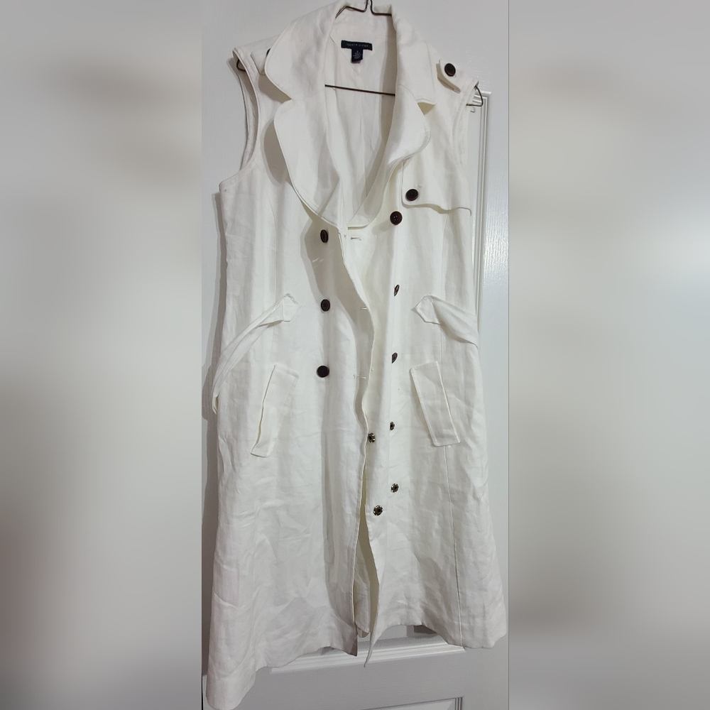 Tommy Hilfiger White Sleeveless Dress